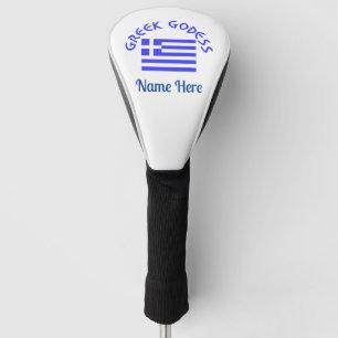 Greek Goddess and Flag of Greece Personalised  Golf Head Cover