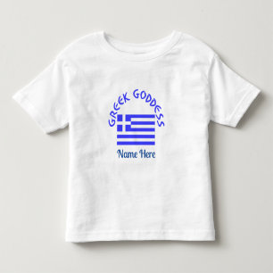 Greek Goddess and Flag of Greece Personalised  Toddler T-Shirt