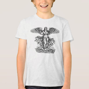 Greek goddess Aphrodite at the sea with the skull  Tri-Blend Shirt