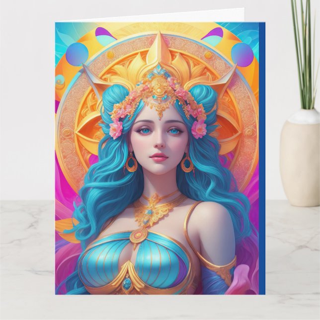 Greek Goddess Aphrodite in Her Splendour Card (Front)