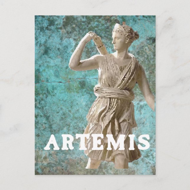Greek Goddess Artemis Mythology Postcard (Front)