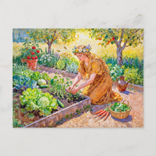 Greek Goddess Demeter Harvest Garden Postcard