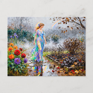 Greek Goddess Iris November Rain Postcard