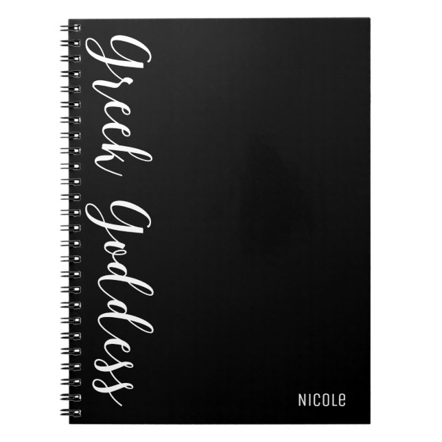 Greek Goddess Modern Custom Personalised Journal (Front)