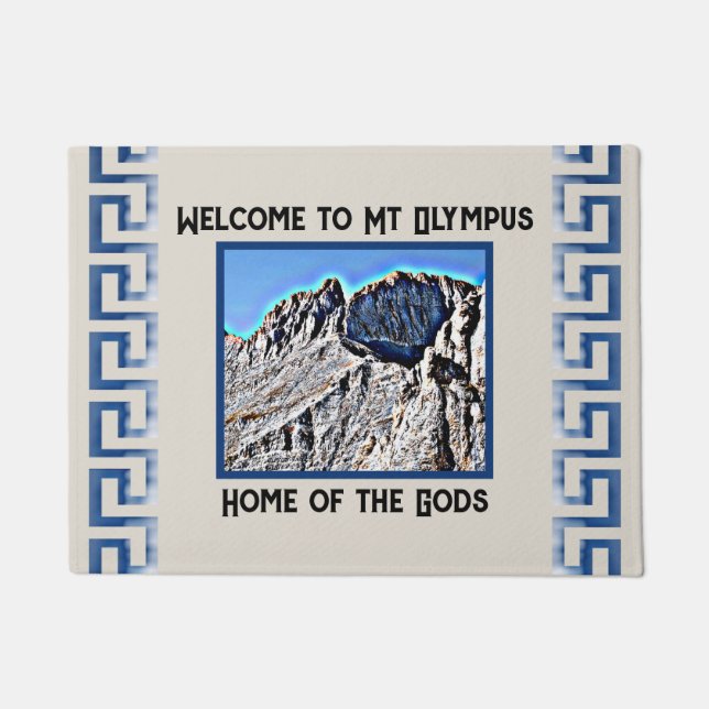 Greek Gods Light Grey Doormat (Front)