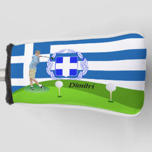 Greek golfer golf head cover