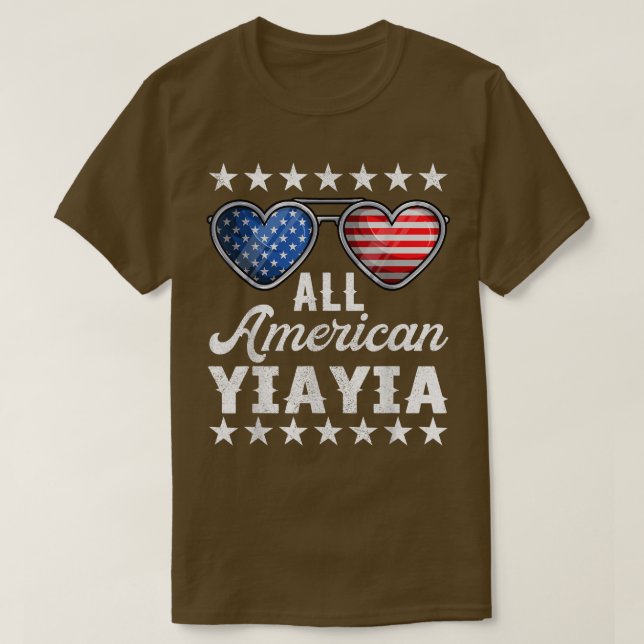 Greek Grandma Fourth Of July Shirt Women All Ameri (Design Front)