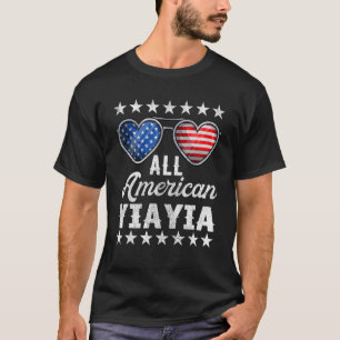 Greek Grandma Fourth Of July  Women All American Y T-Shirt