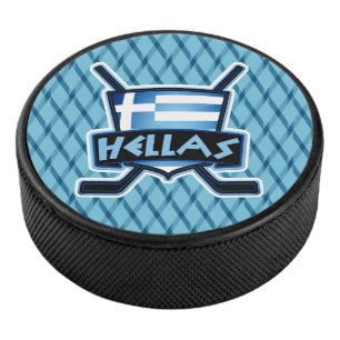 Greek Greece Ice Hockey Team Puck
