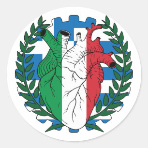 Greek Greece Saint Josephs Day italian Italy Classic Round Sticker