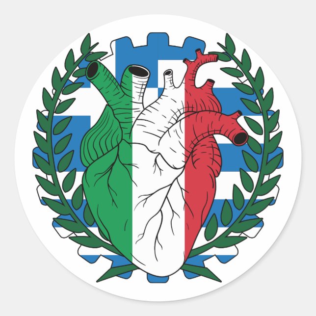 Greek Greece Saint Josephs Day italian Italy Classic Round Sticker (Front)