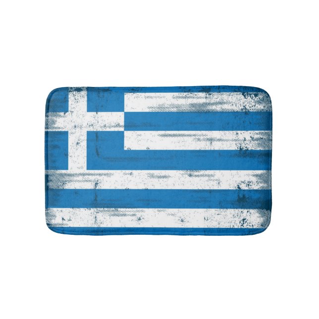 Greek grunge Flag Bath Mat (Front)