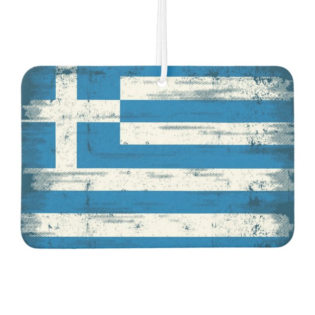 Greek grunge Flag Car Air Freshener (Front)