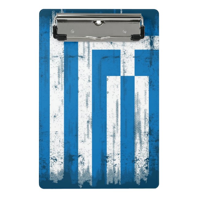 Greek grunge Flag Mini Clipboard (Front)