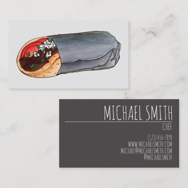 Greek Gyro Mediterranean Food Diner Restaurant Business Card (Front/Back)