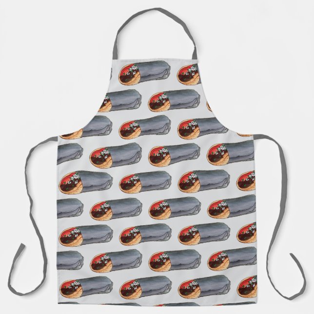 Greek Gyro Pita Meat Sandwich Mediterranean Food Apron (Front)