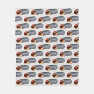 Greek Gyro Pita Meat Sandwich Mediterranean Food Fleece Blanket