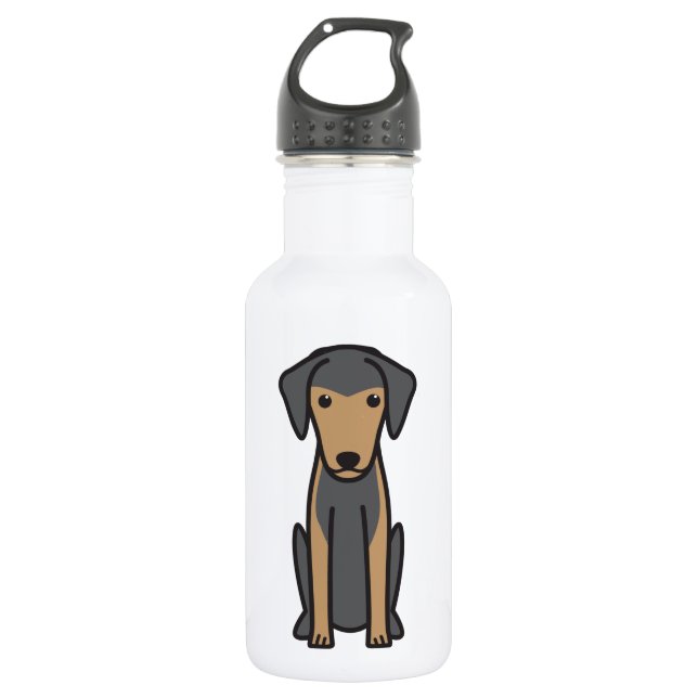 Greek Harehound Dog Cartoon 532 Ml Water Bottle (Front)
