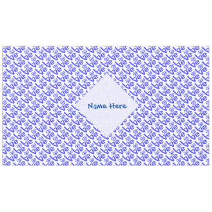 Greek Heart Blue LOVE Tiled Personalised  Tablecloth