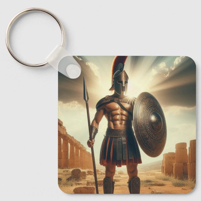 Greek Hoplite 1  Key Ring (Front)