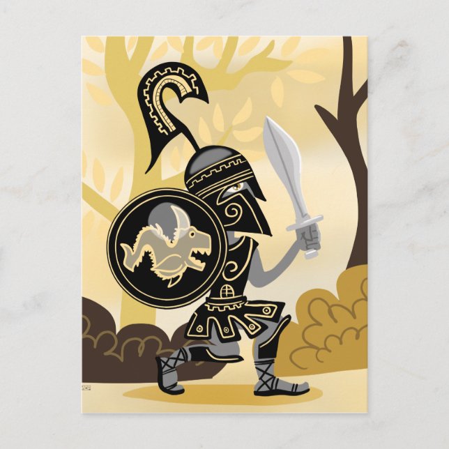 Greek Hoplite Postcard (Front)
