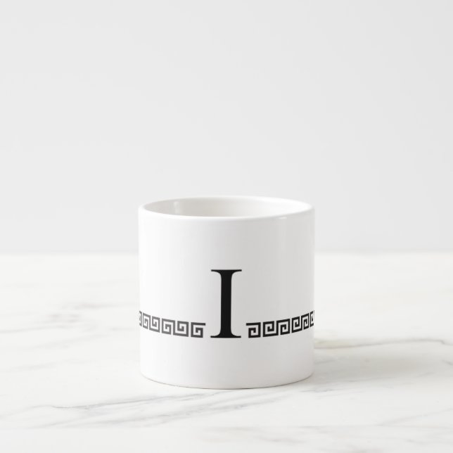 Greek Initial Espresso Cup (Front)