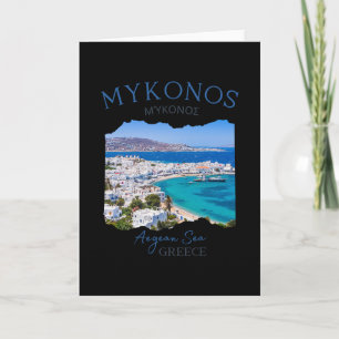 Greek Island Mykonos Greece Vacation Family Outfit Card