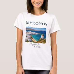 Greek Island Mykonos Vacation Travel Coastal Life  T-Shirt