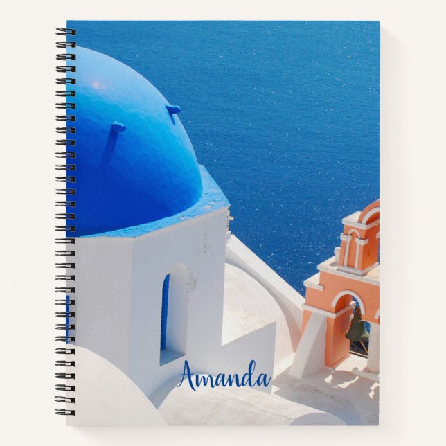 Greek Island Santorini Notebook (Front)