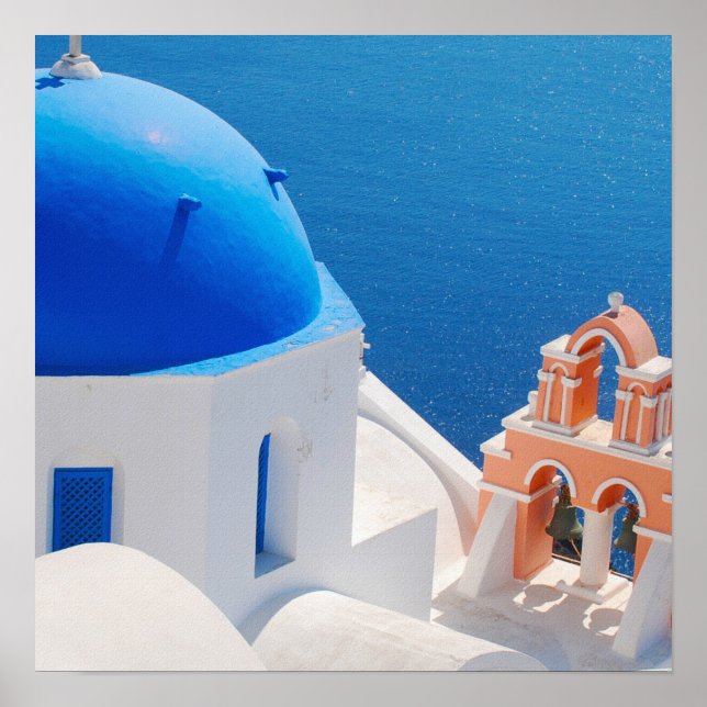 Greek Island Santorini Poster (Front)