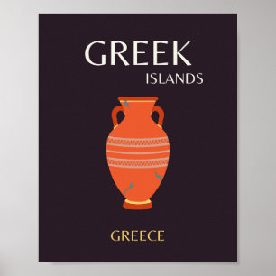 Greek Islands, Greece, Travel, Preppy Poster