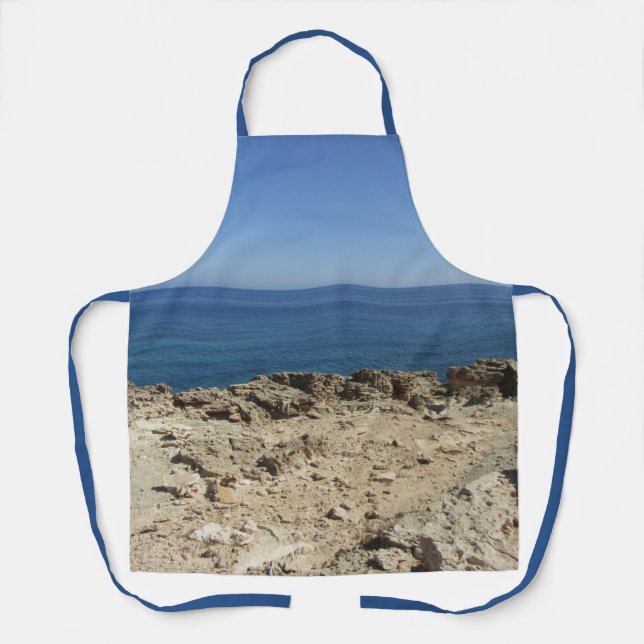 Greek Islands Mediterranean Landscape Apron (Front)