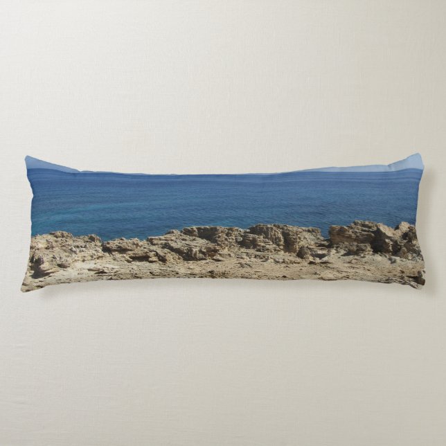 Greek Islands Mediterranean Landscape  Body Cushion (Front)