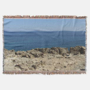 Greek Islands Mediterranean Landscape Throw Blanket