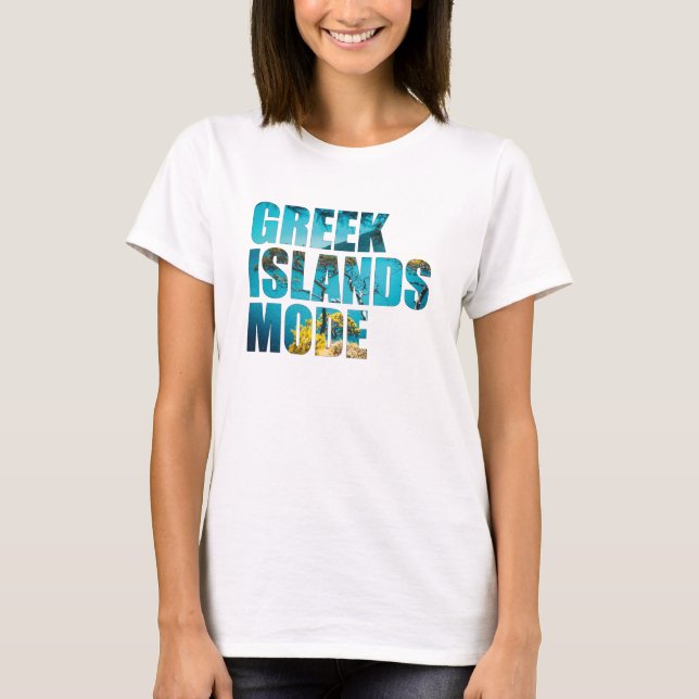 Greek Islands Mode Greece Coast T-Shirt (Front)