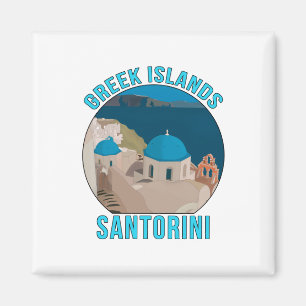 Greek Islands Santorini Magnet