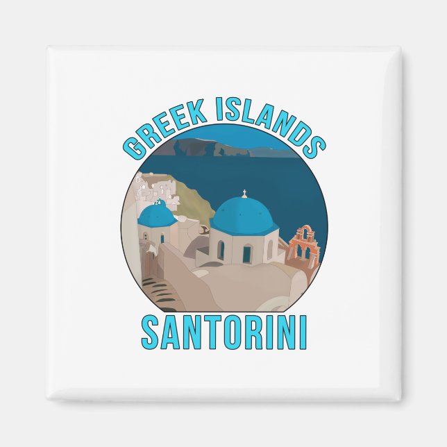 Greek Islands Santorini Magnet (Front)