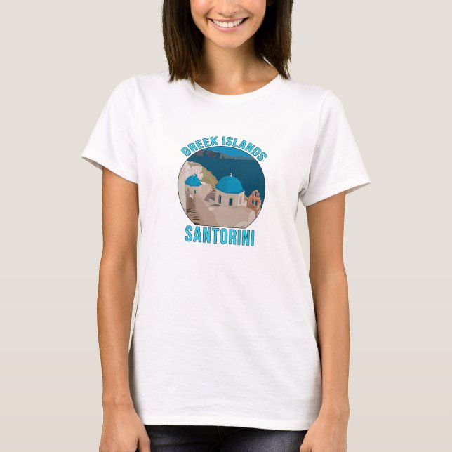 Greek Islands Santorini T-Shirt (Front)