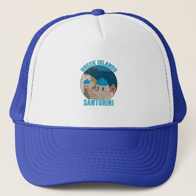 Greek Islands Santorini Trucker Hat (Front)