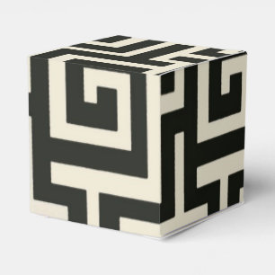 Greek Key Black Favour Box