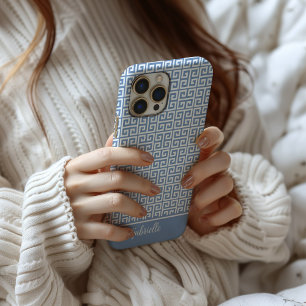 Greek Key Blue MagSafe Tough