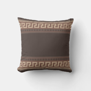 Greek key border cushion