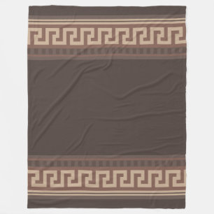 Greek key border fleece blanket