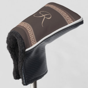 Greek key border golf head cover