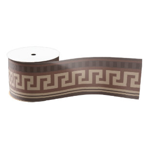 Greek key border grosgrain ribbon