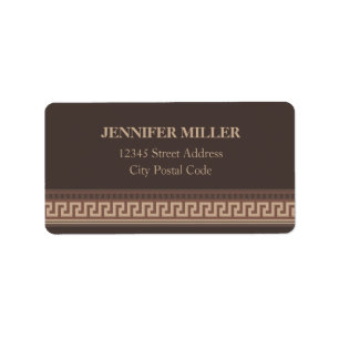 Greek key border label