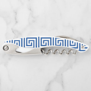 Greek key border personalised foldable corkscrew