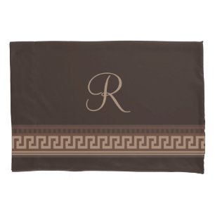 Greek key border pillowcase