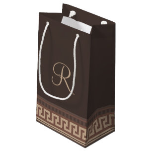 Greek key border small gift bag
