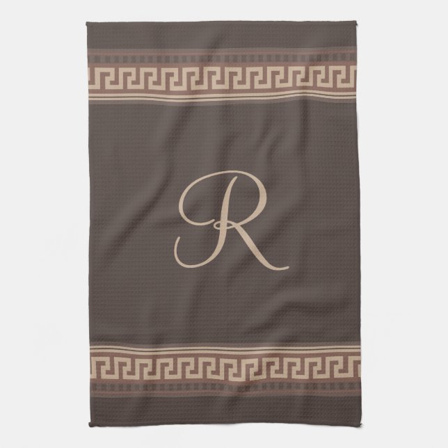 Greek key border tea towel (Vertical)